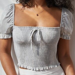 Aritzia Smocked Blouse